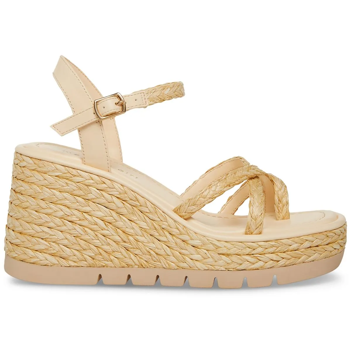 Vault Womens Faux Leather Wedge Sandals