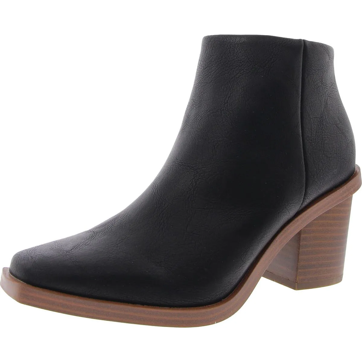 Velta Womens Cushioned Footbed Faux Leather Booties