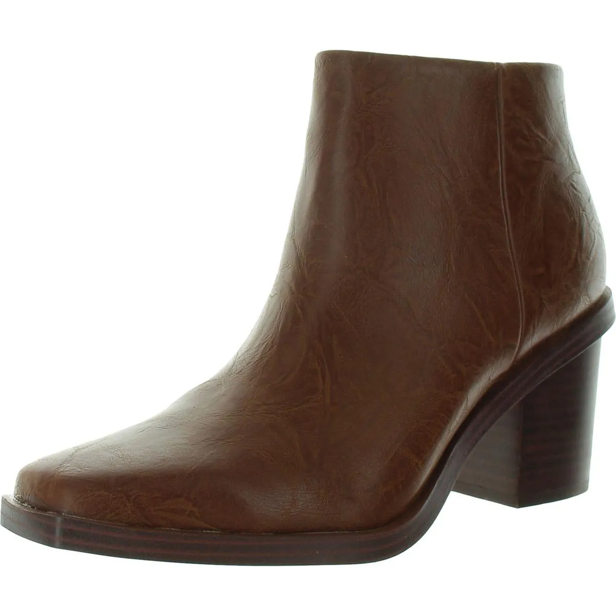 Velta Womens Cushioned Footbed Faux Leather Booties