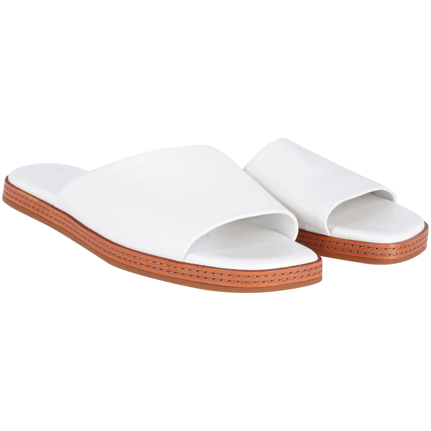 Vince Canella Sandals in White Leather