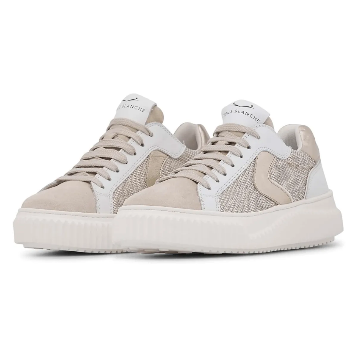 Voile Blanche Women's Lipari Rafia/Cream Nappa/White