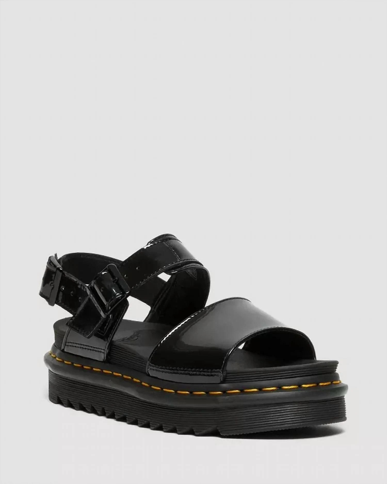 Voss Women's Patent Leather Strap Sandals In Black