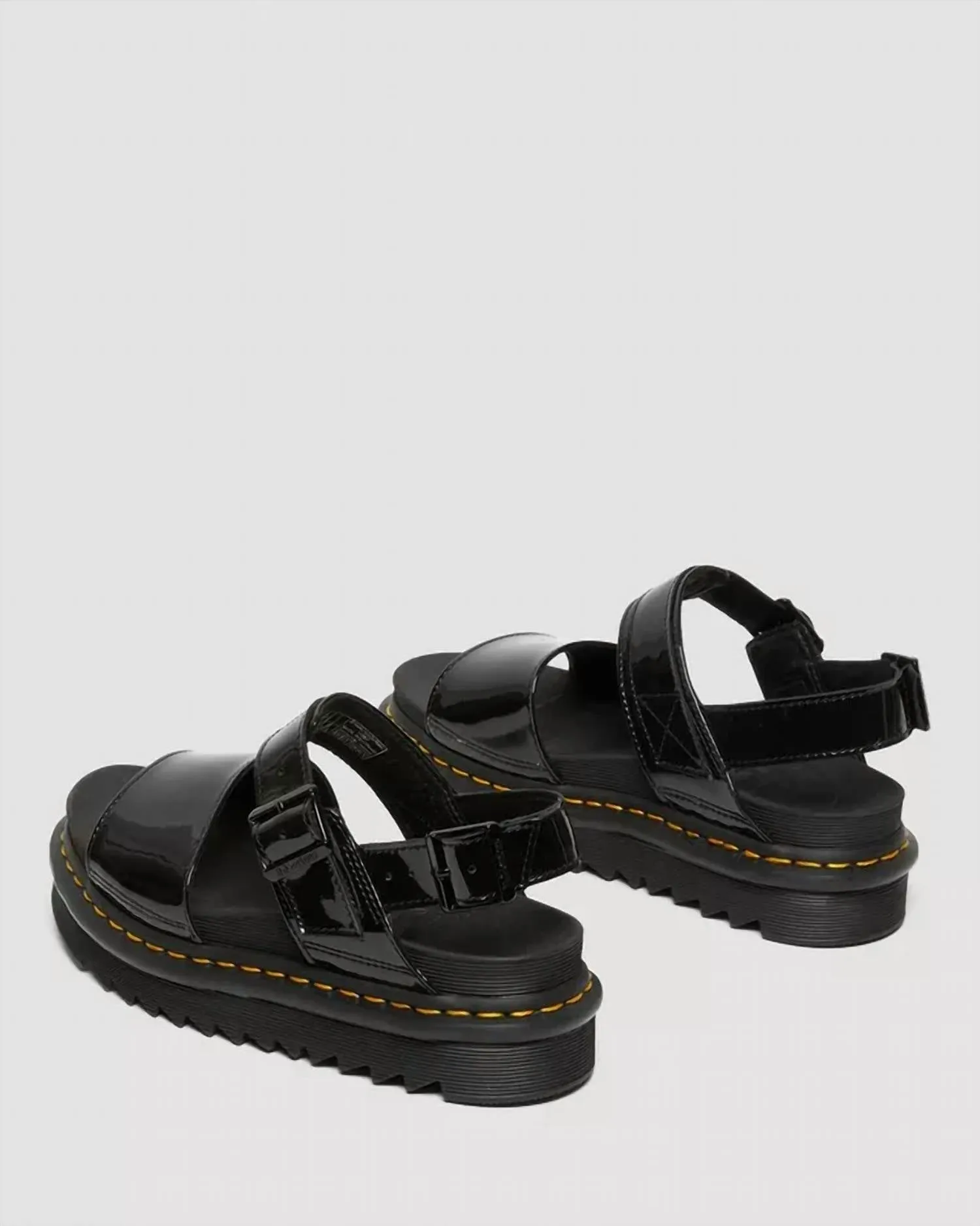 Voss Women's Patent Leather Strap Sandals In Black