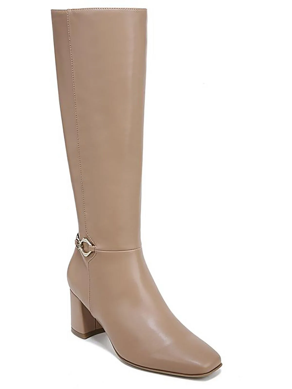 Waylon Womens Faux Leather Square Toe Knee-High Boots