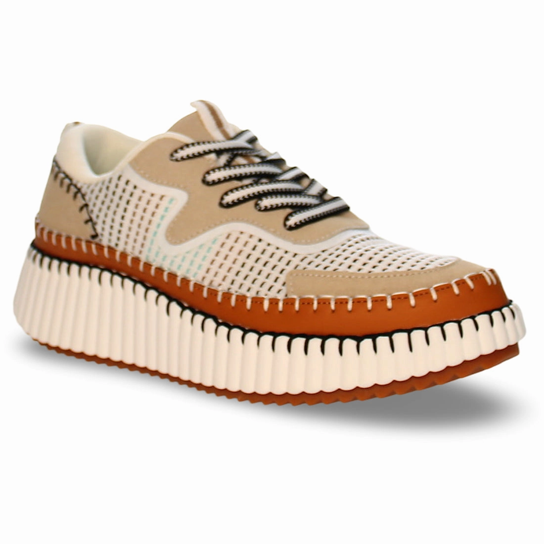 Whipstitch Beige Ecru