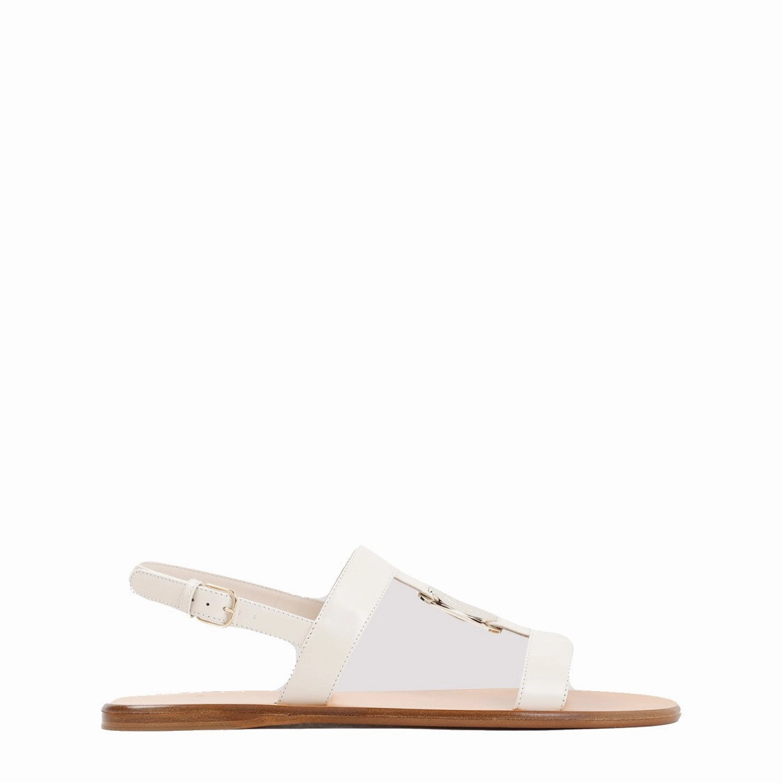 White Mascarpone Lamb Leather Vida Sandals