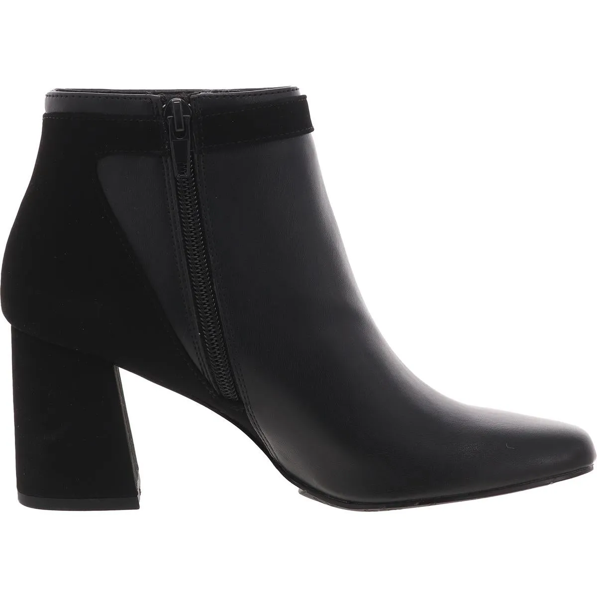 Winnipeg Womens Block Heel Faux Leather Ankle Boots