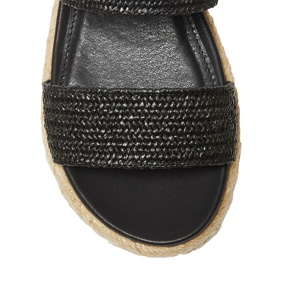 Winona Slide in Black Weave