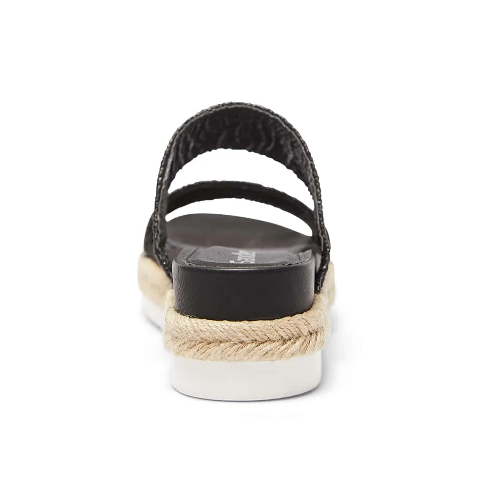 Winona Slide in Black Weave