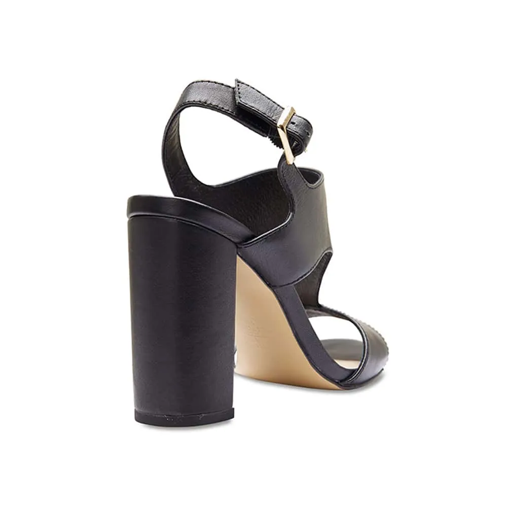 Wizard Heel in Black Leather