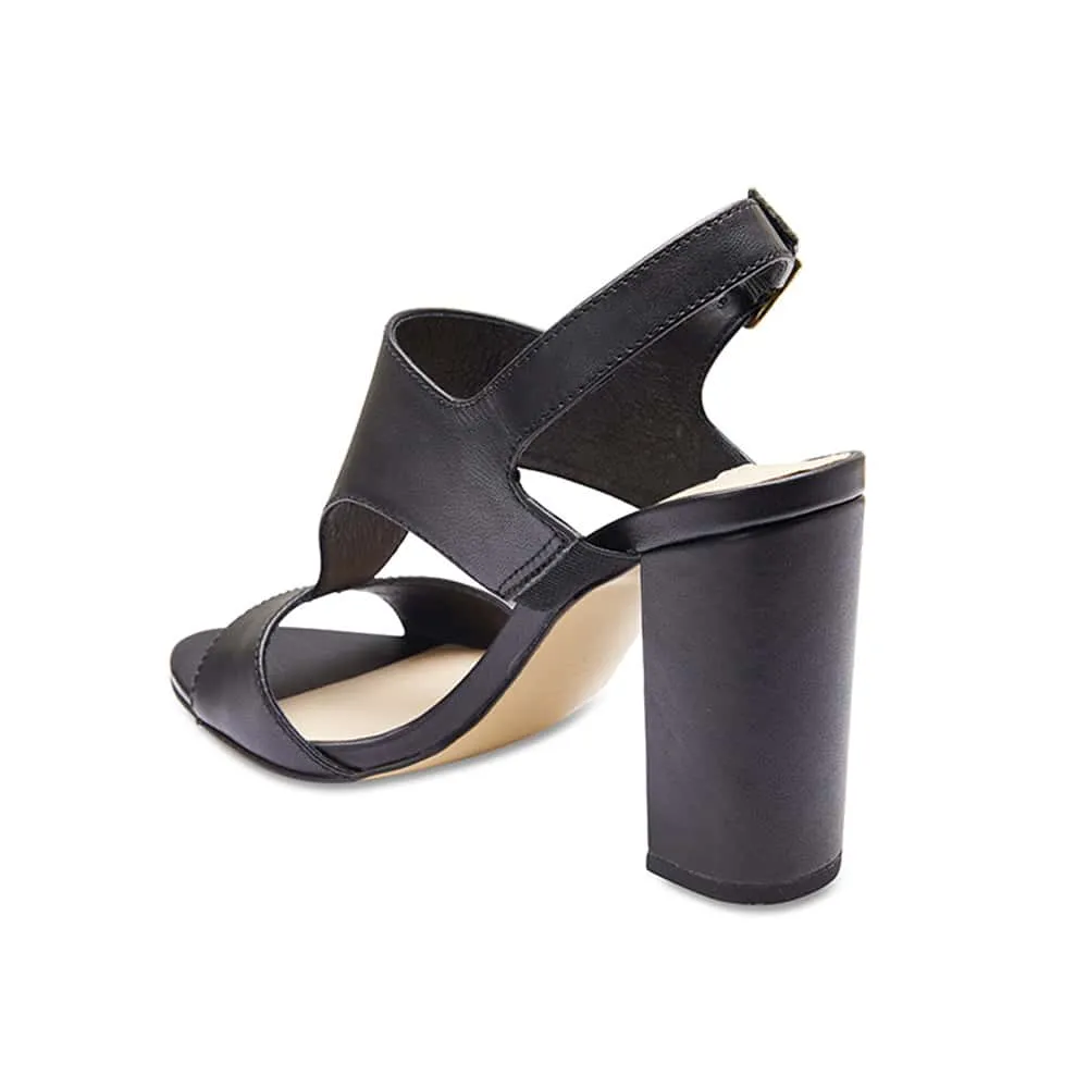 Wizard Heel in Black Leather