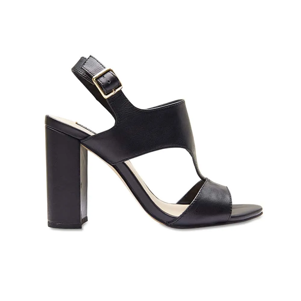 Wizard Heel in Black Leather