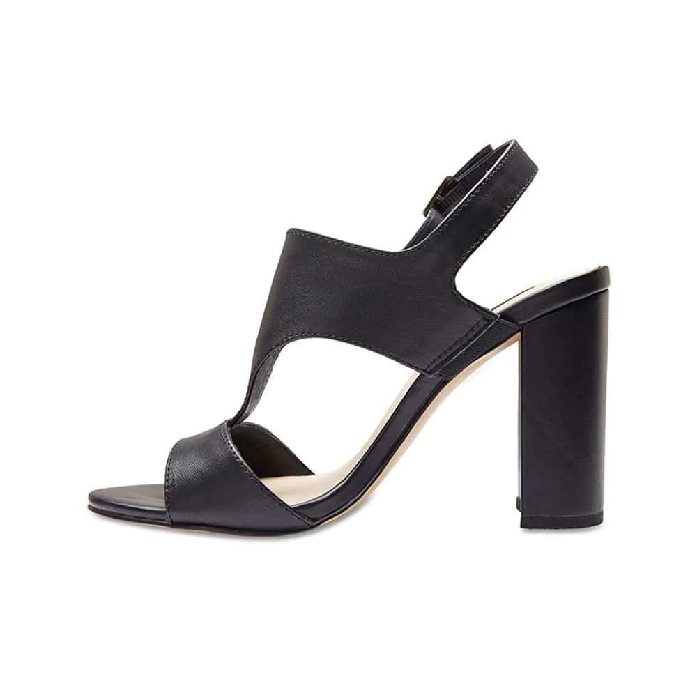 Wizard Heel in Black Leather