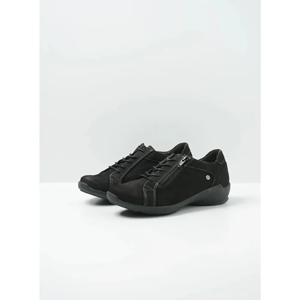Wolky Stella Black Leather Shoe (Women's)