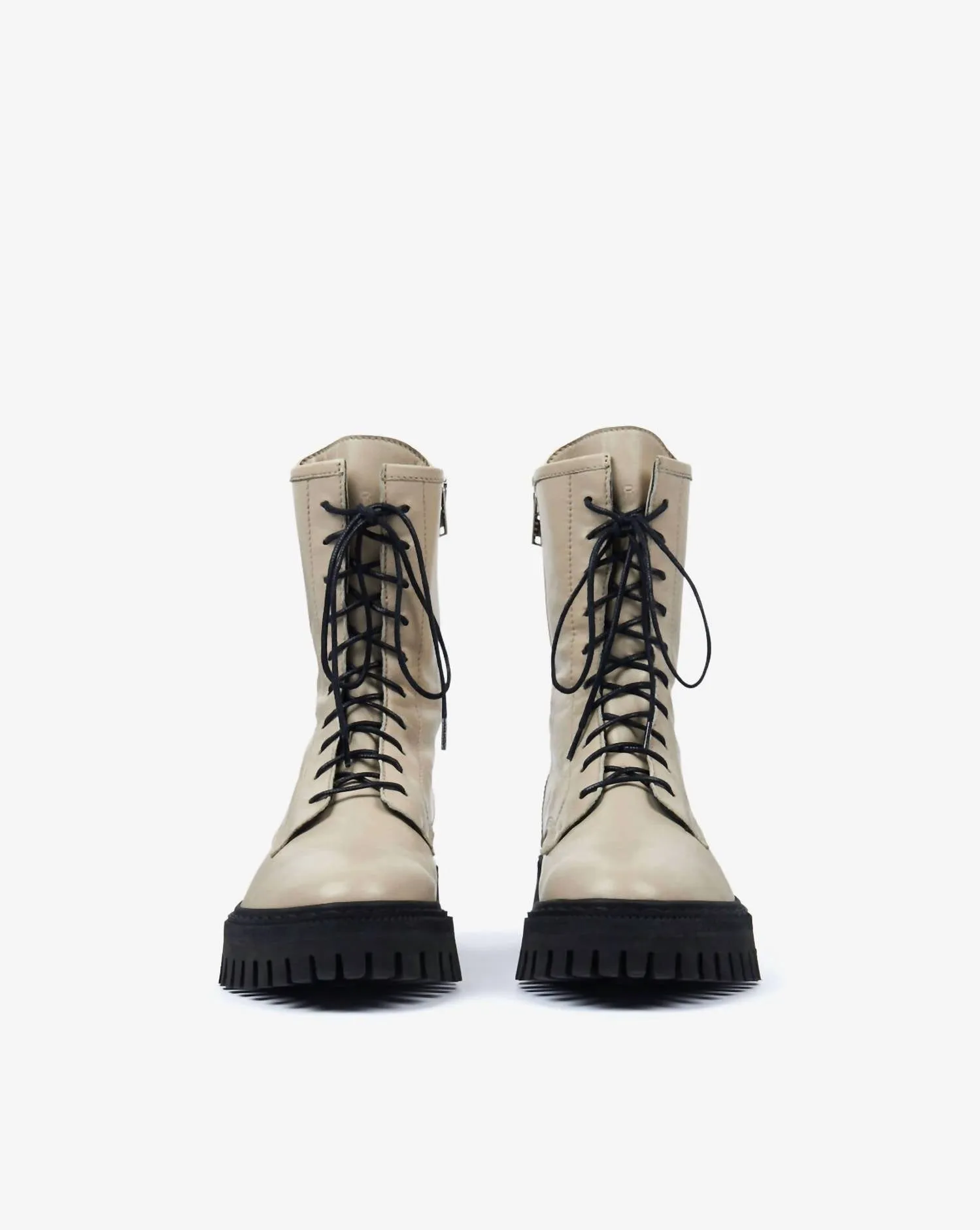 Women Kosmic Lace-Up Boots In Beige