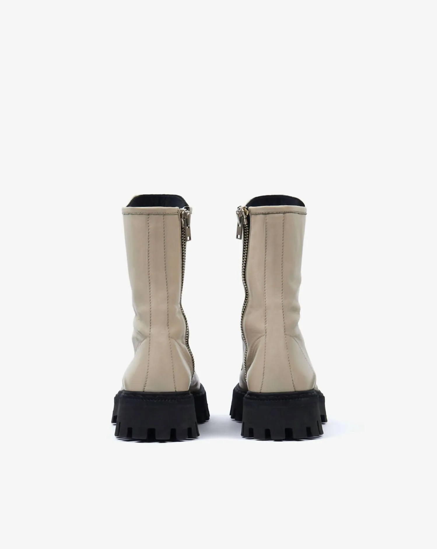 Women Kosmic Lace-Up Boots In Beige
