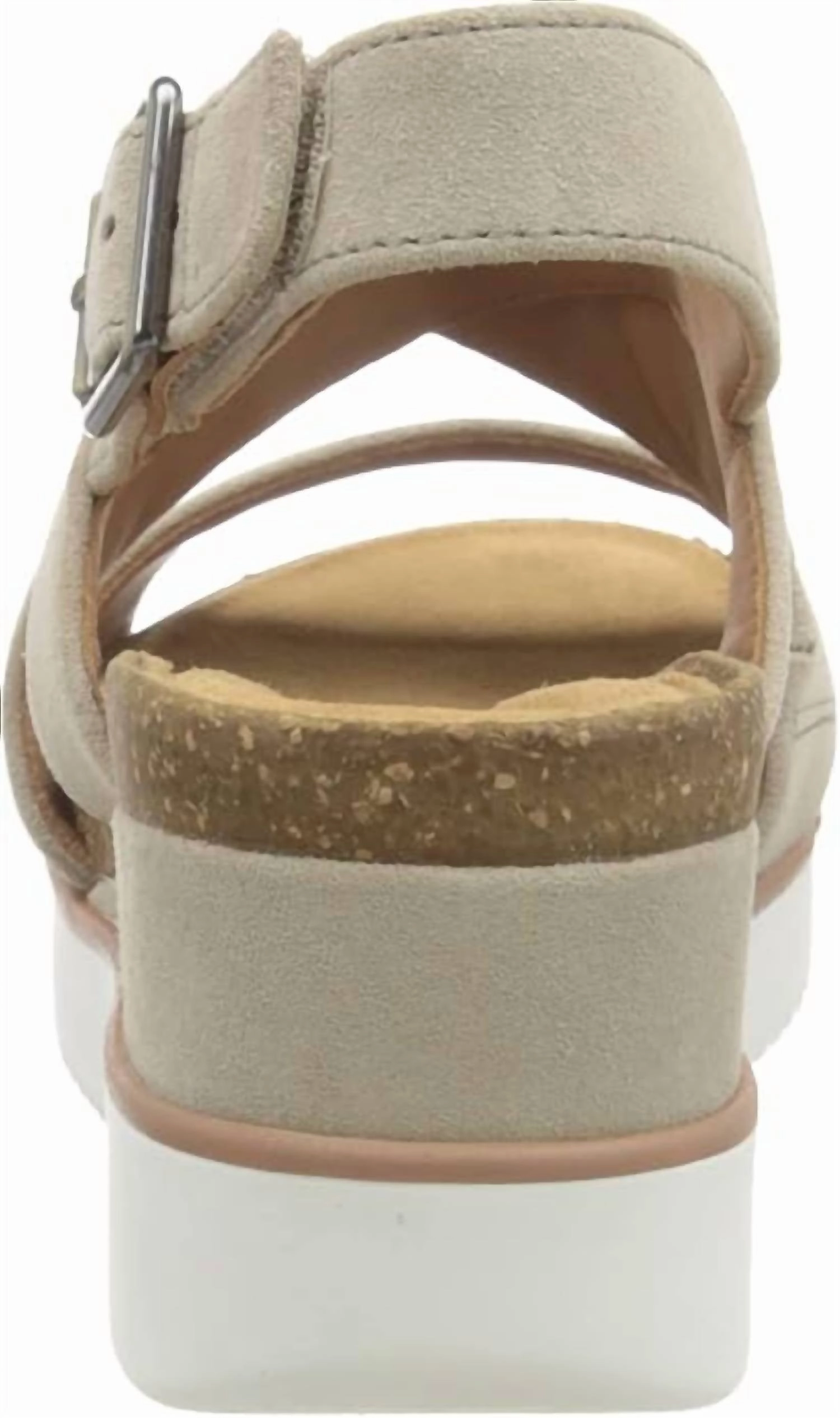 Women Lizby Cross Wedge Sandals In Sand Suede