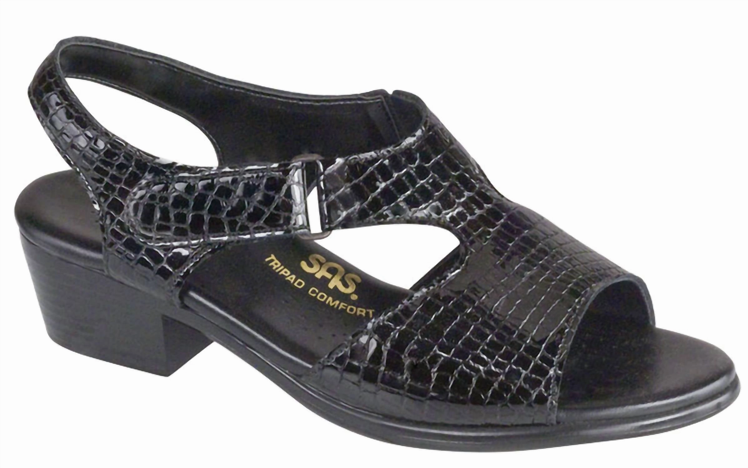 Women's Suntimer Heel Strap Sandal In Black Croc