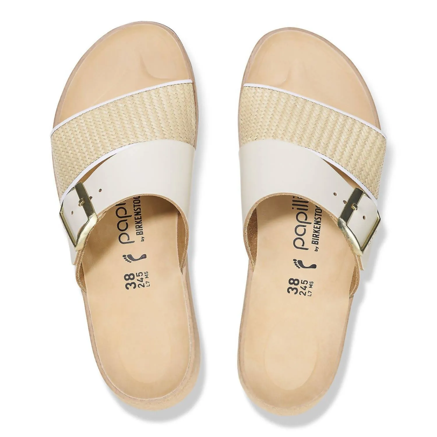 Women's Almina Sandal - Narrow In White Raffia