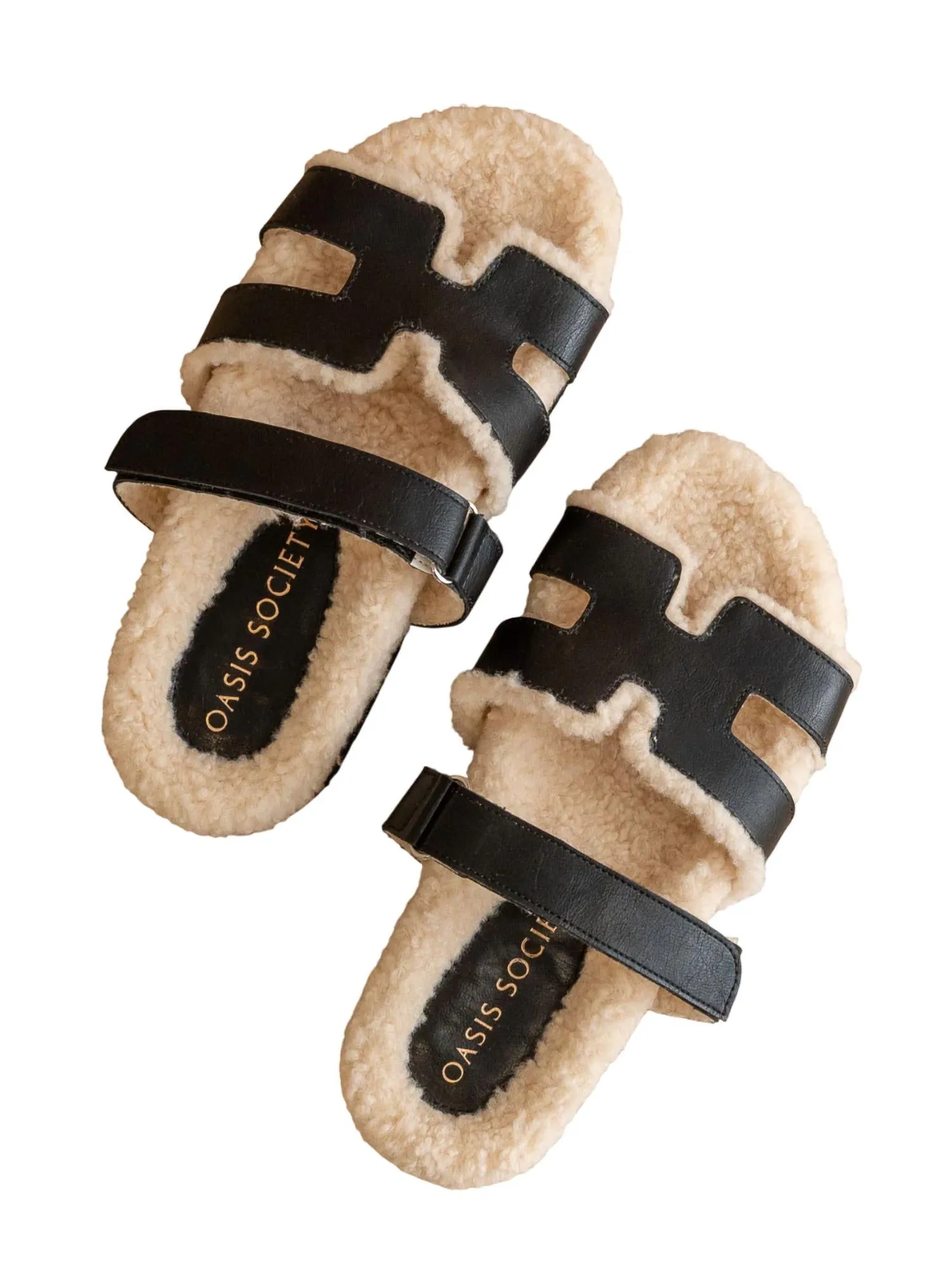 Women's Alpine Faux Shearling Sandals In Black