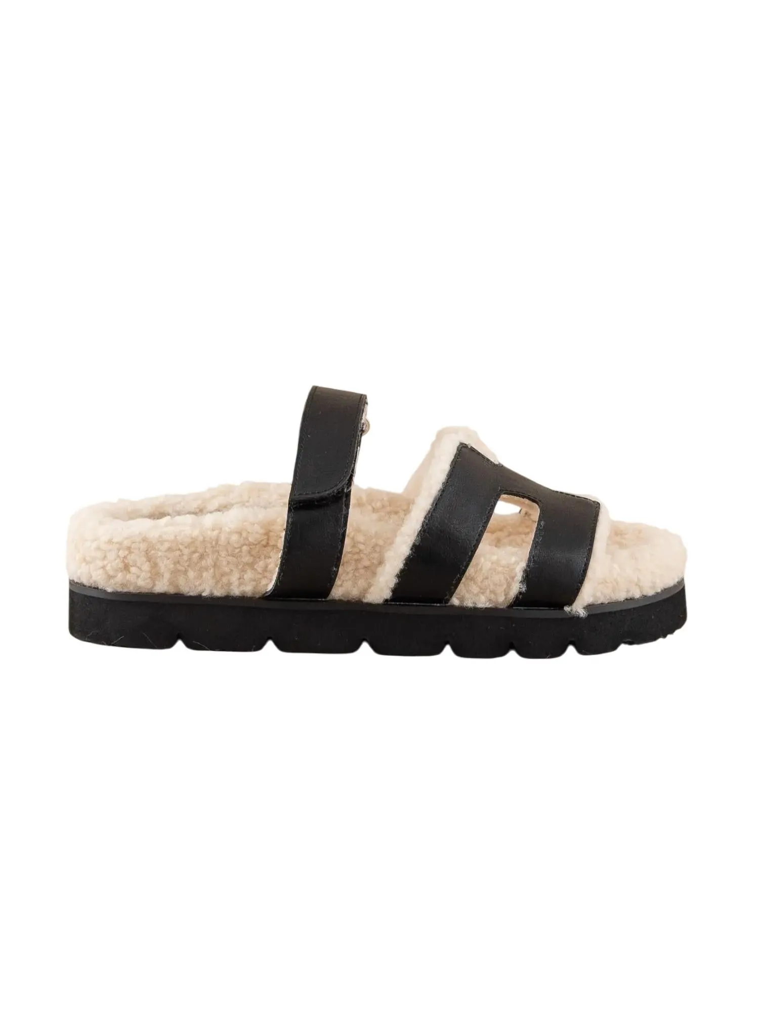 Women's Alpine Faux Shearling Sandals In Black