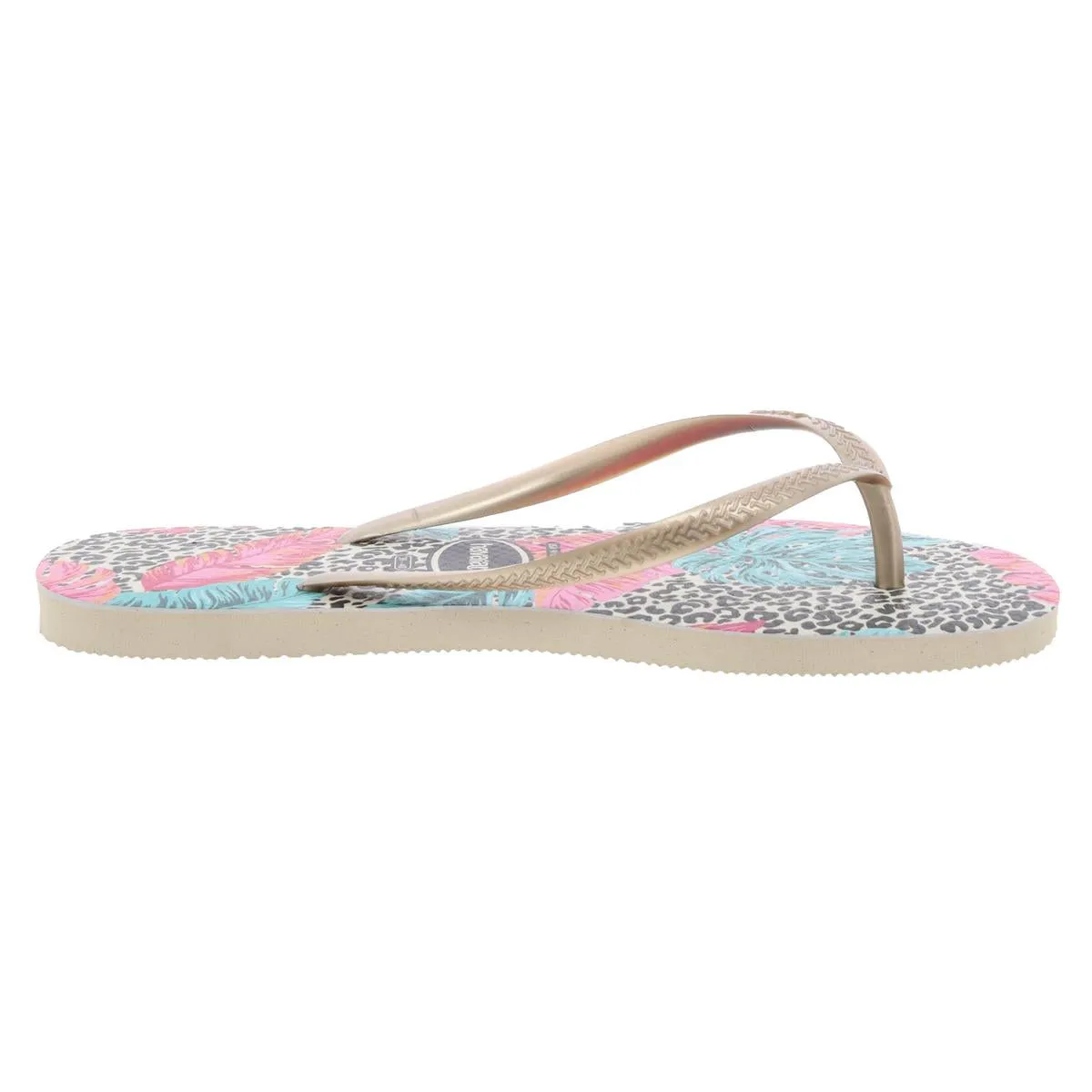 Womens Animal Print Flip-Flops