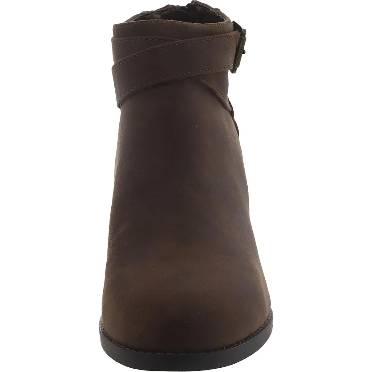 Womens Block Heel Zipper Ankle Boots