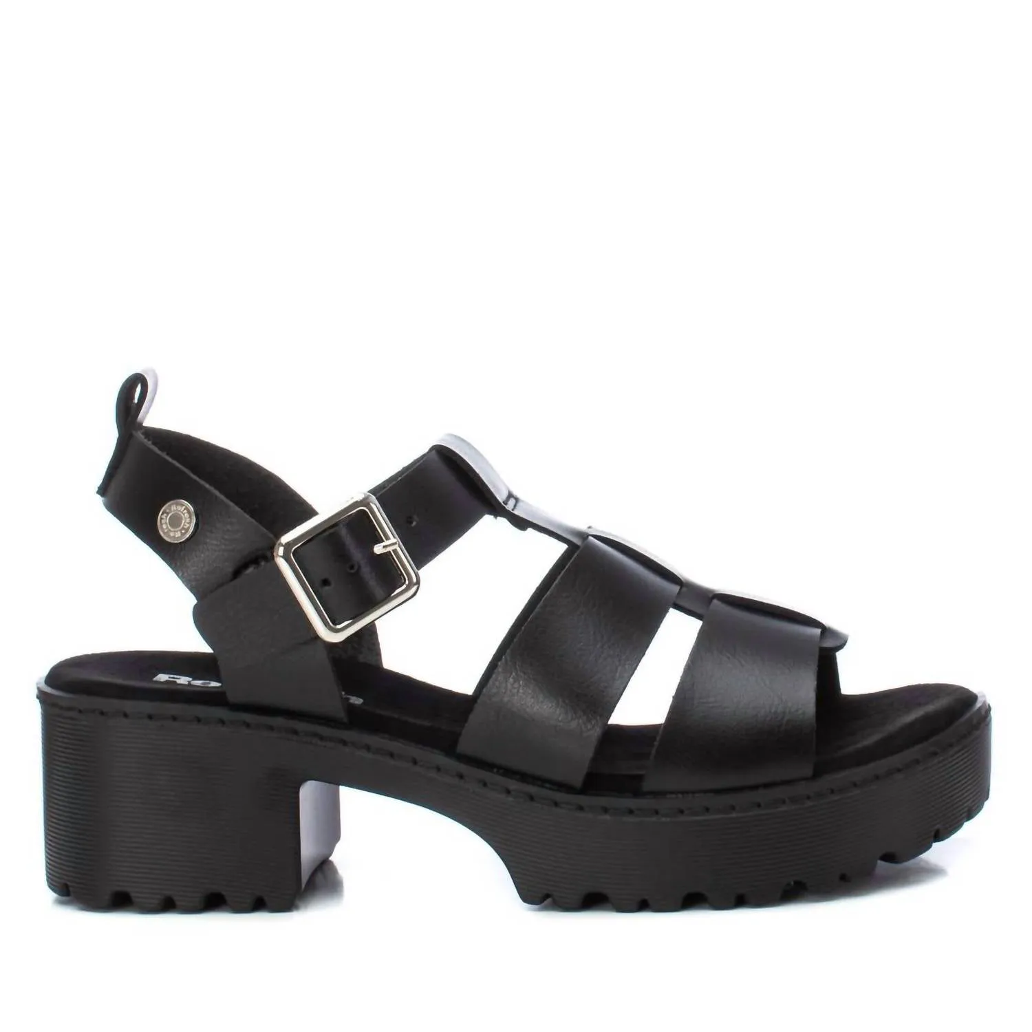 Women's Block Heeled Sandals In Black