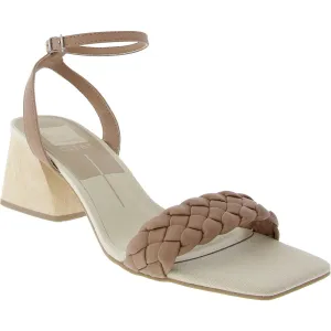 Womens Braided Faux Leather Ankle Strap