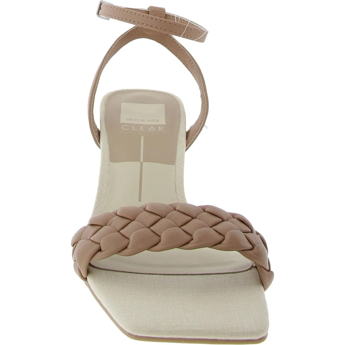 Womens Braided Faux Leather Ankle Strap