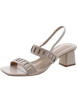 Womens Comfort Insole Faux Leather Block Heel