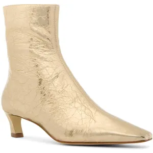 Womens Crackle Man Made Ankle Boots