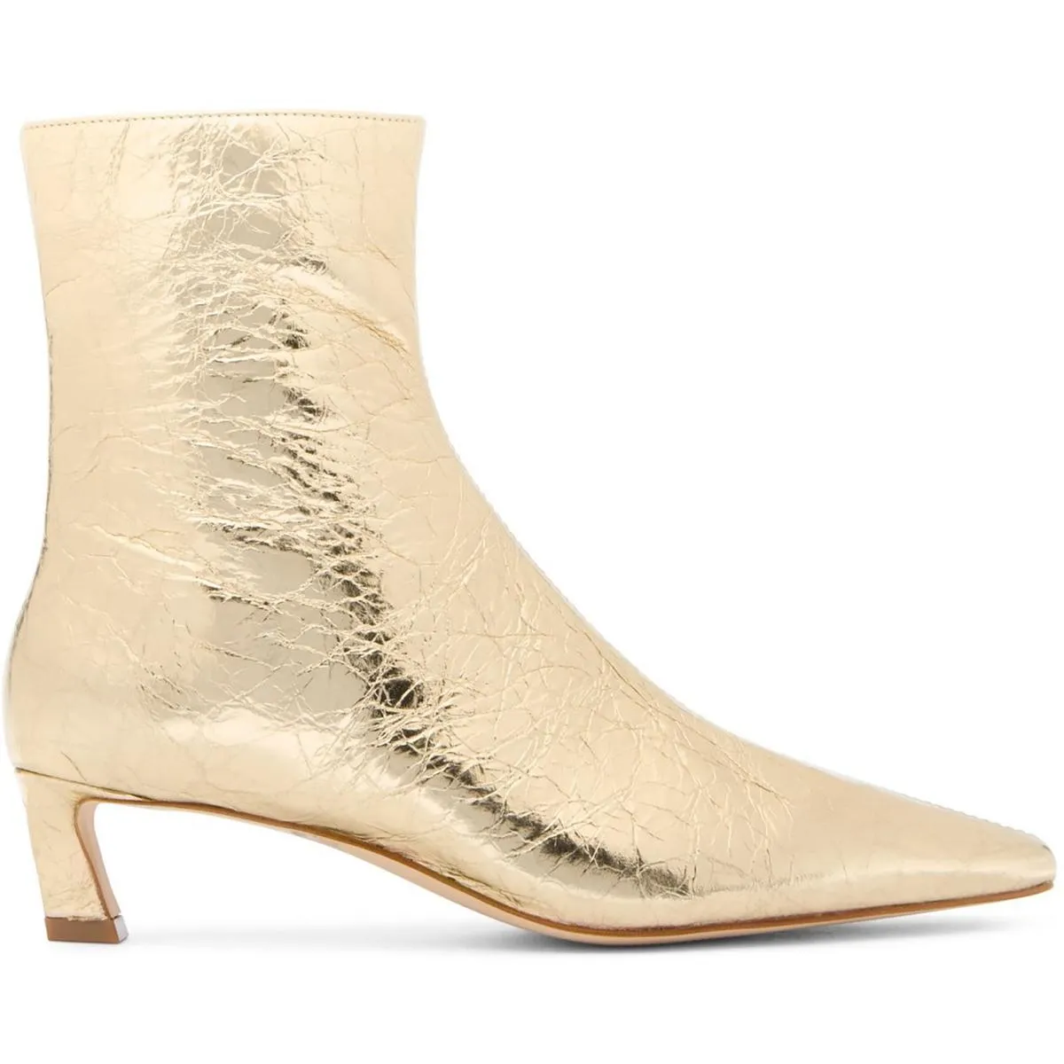 Womens Crackle Man Made Ankle Boots