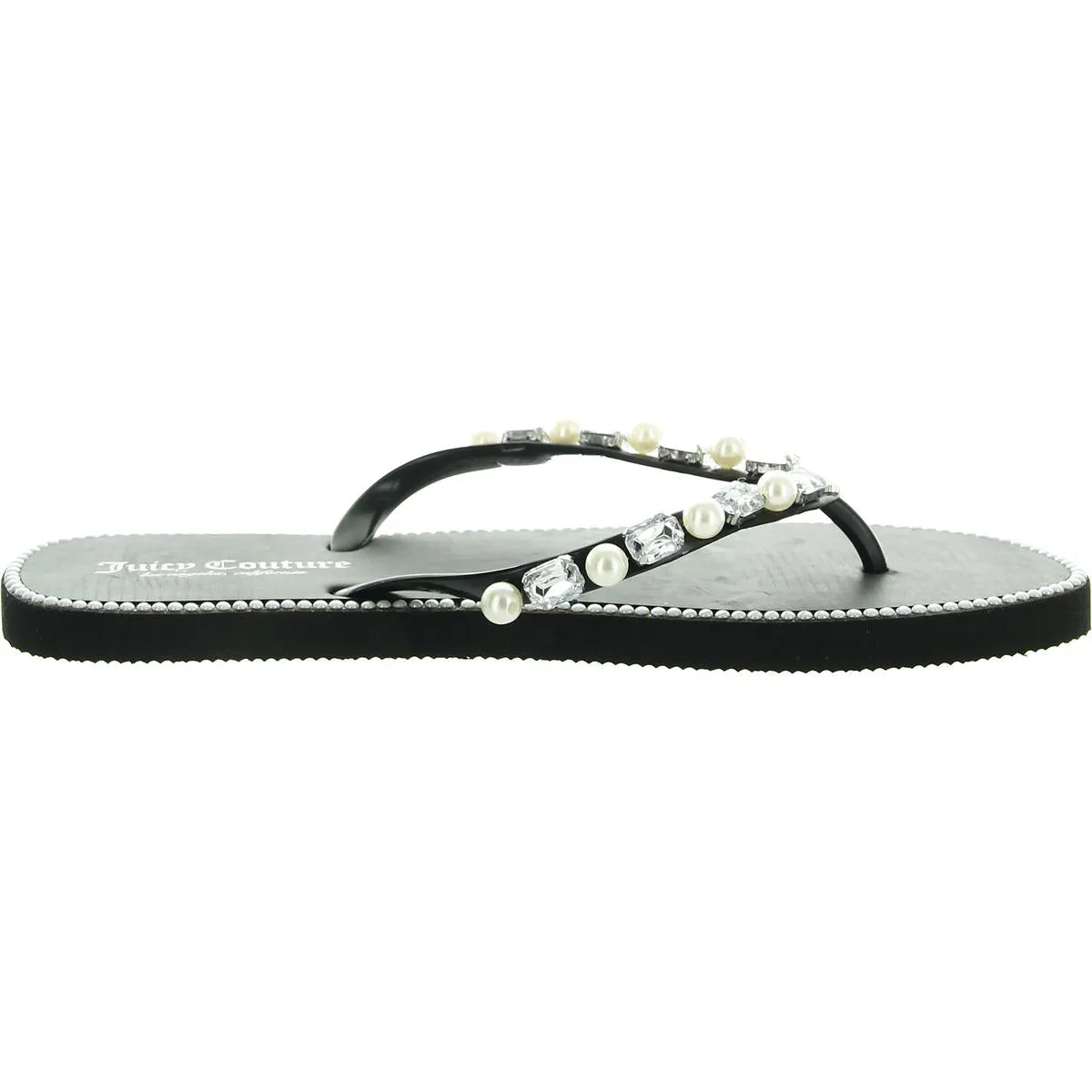 Womens Ebellished Slip On Thong Sandals