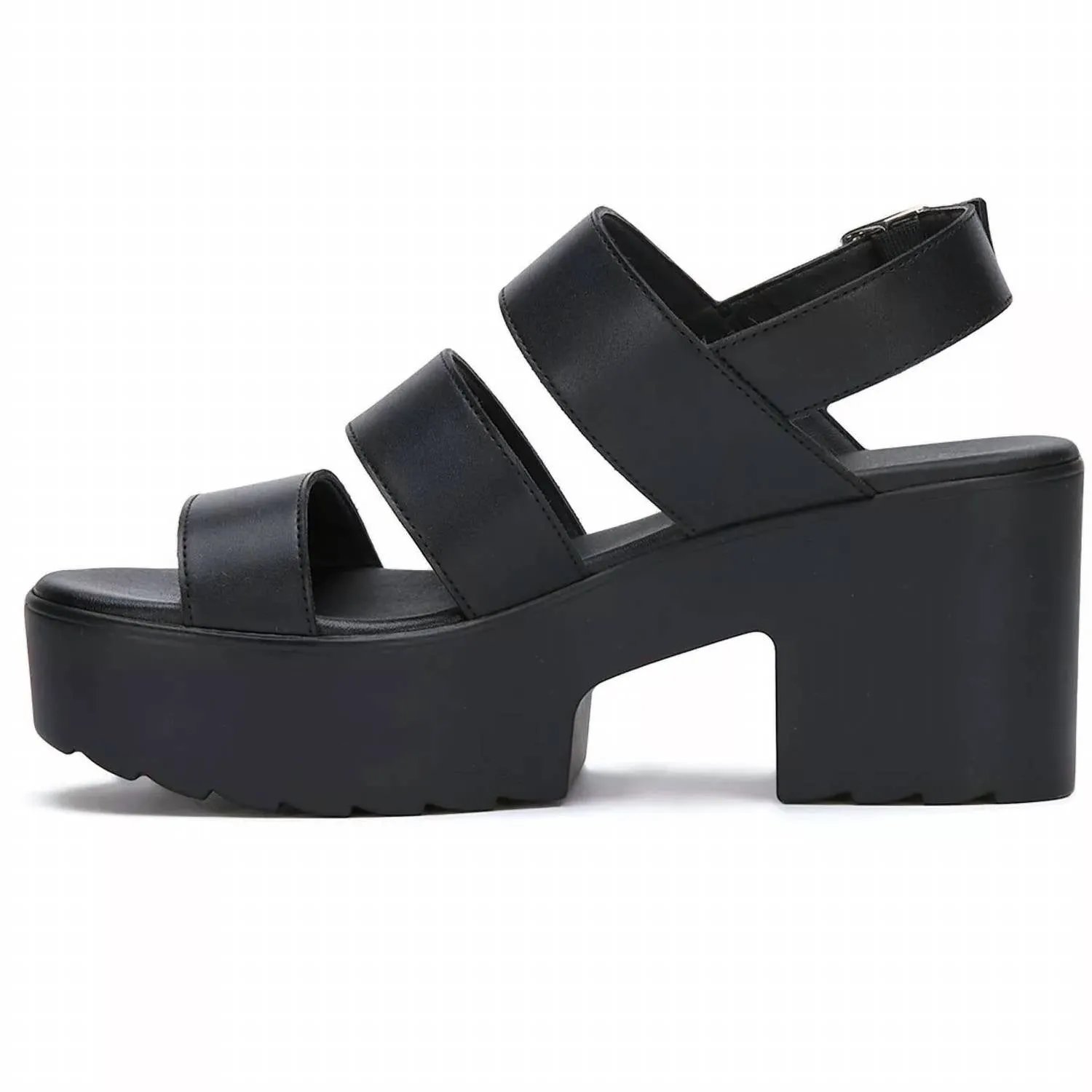 Women's Fashion Platform Sandals In Black