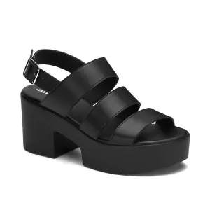 Women's Fashion Platform Sandals In Black