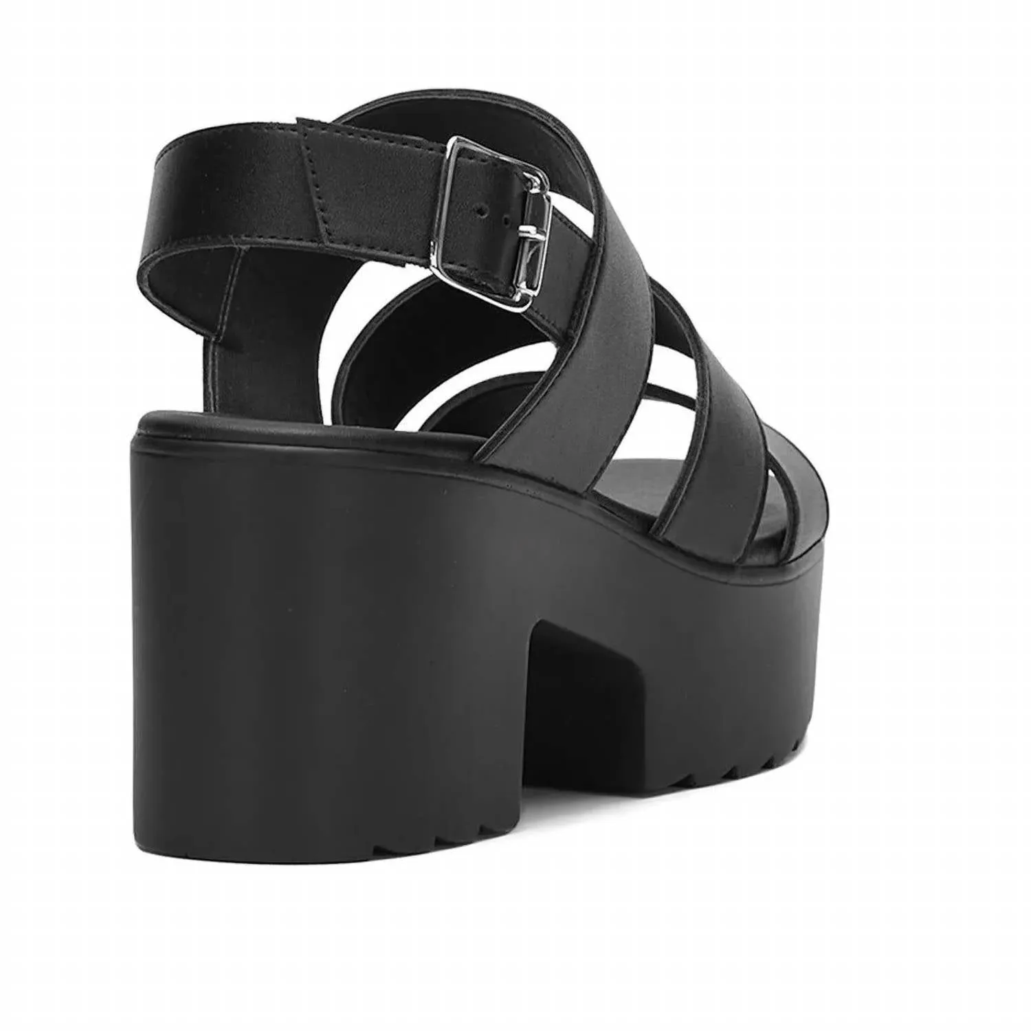 Women's Fashion Platform Sandals In Black