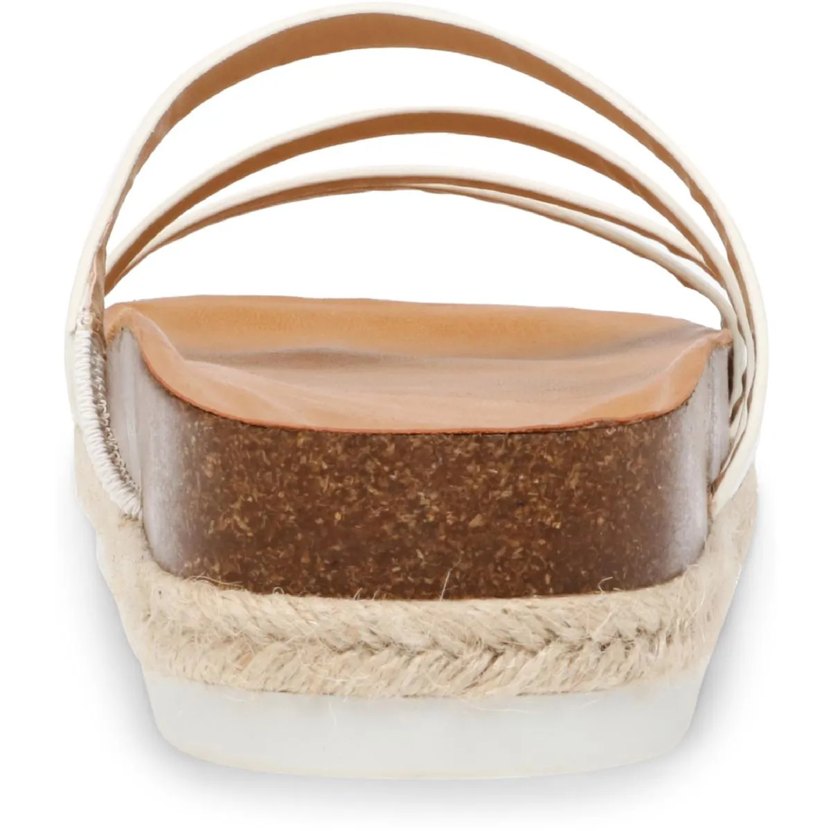 Womens Faux Leather Footbed Espadrilles