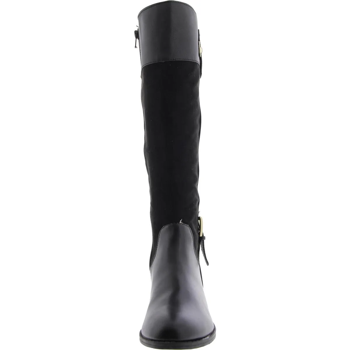 Womens Faux Leather Pull On Knee-High Boots