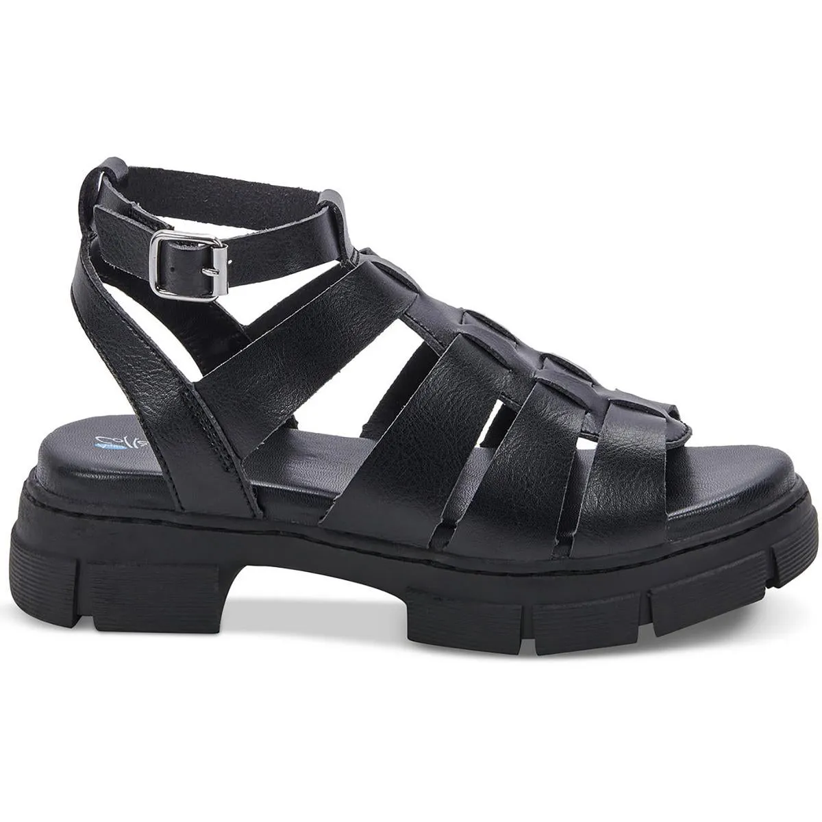 Womens Faux Leather Water Resistant Slingback Sandals