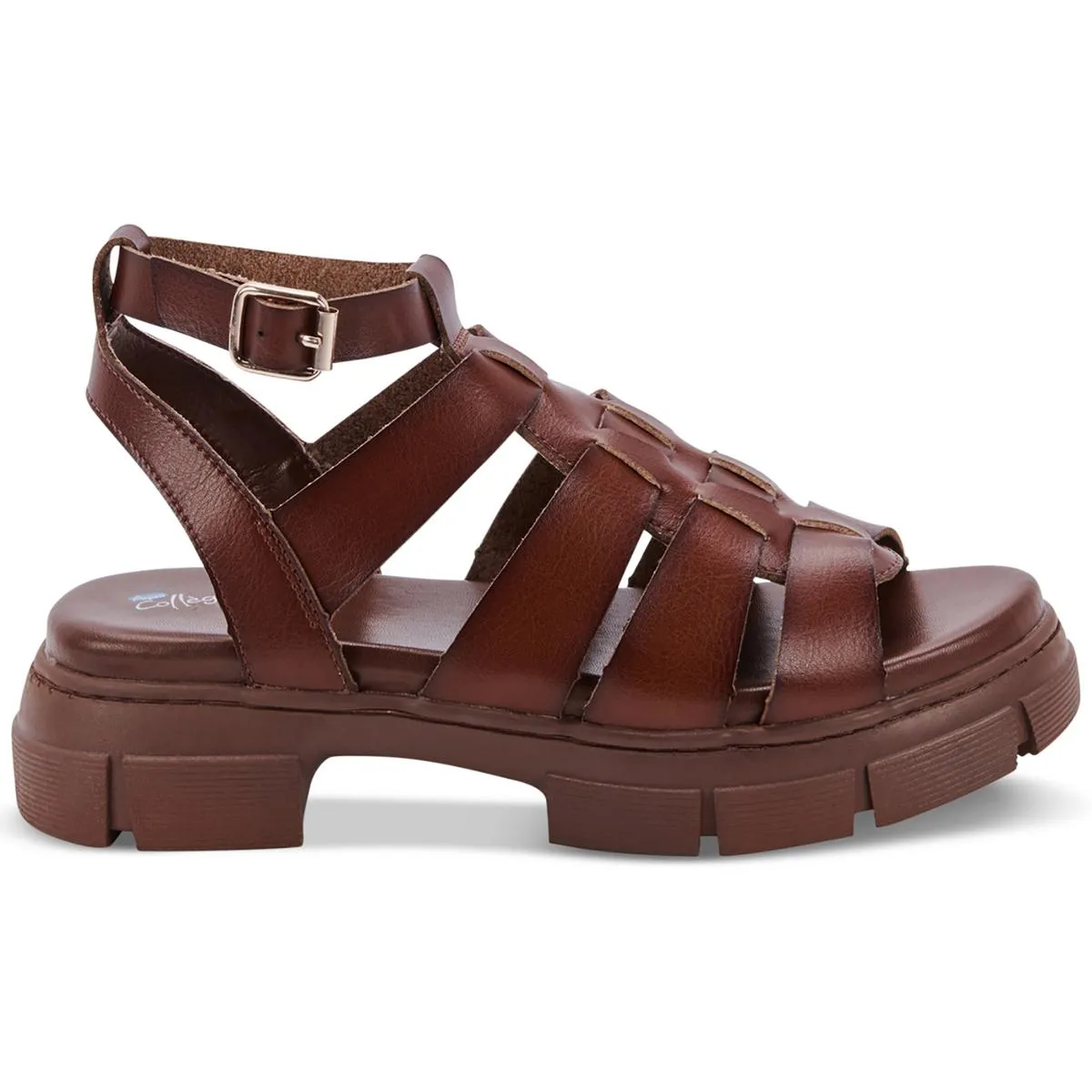Womens Faux Leather Water Resistant Slingback Sandals