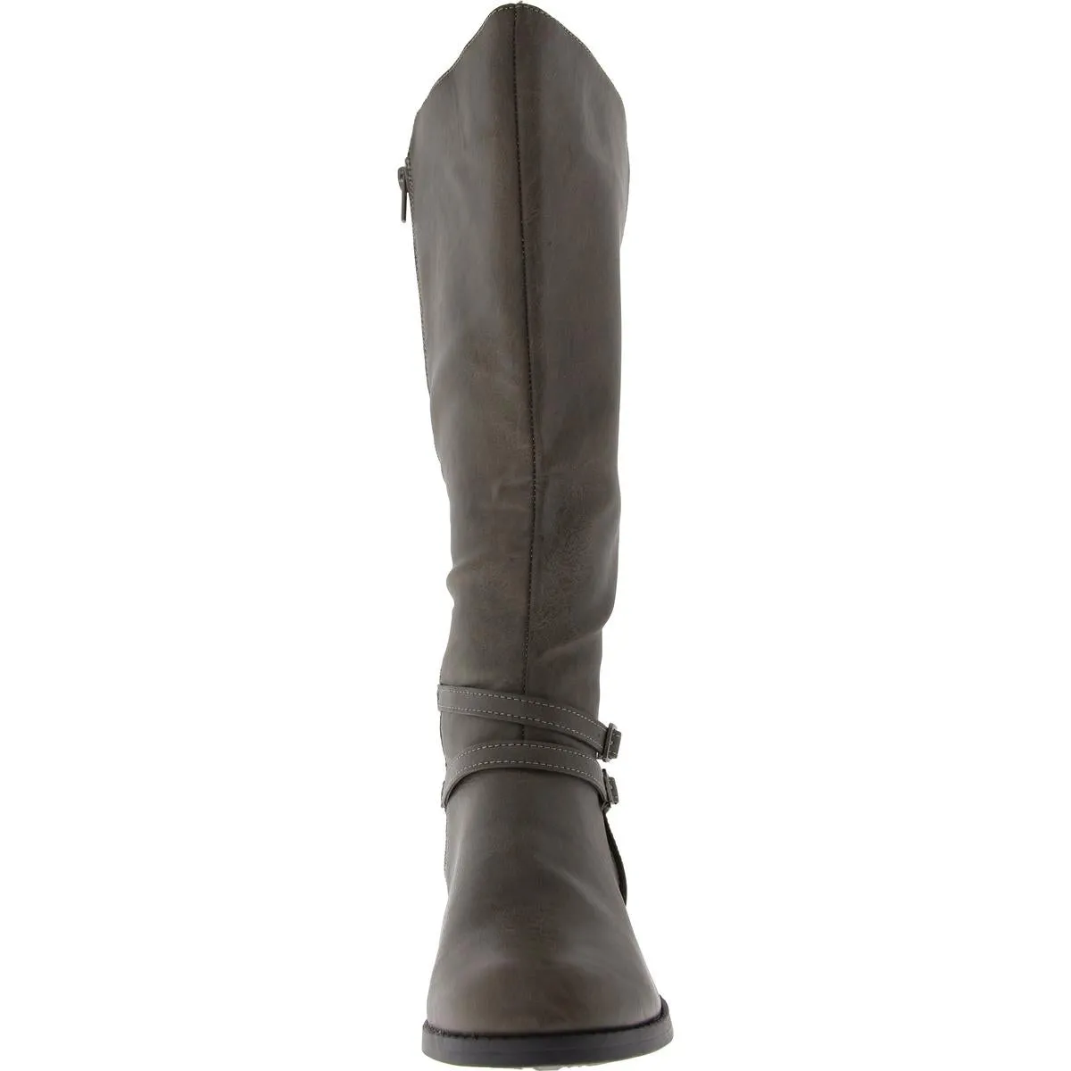 Womens Faux Leather Wide Calf Knee-High Boots