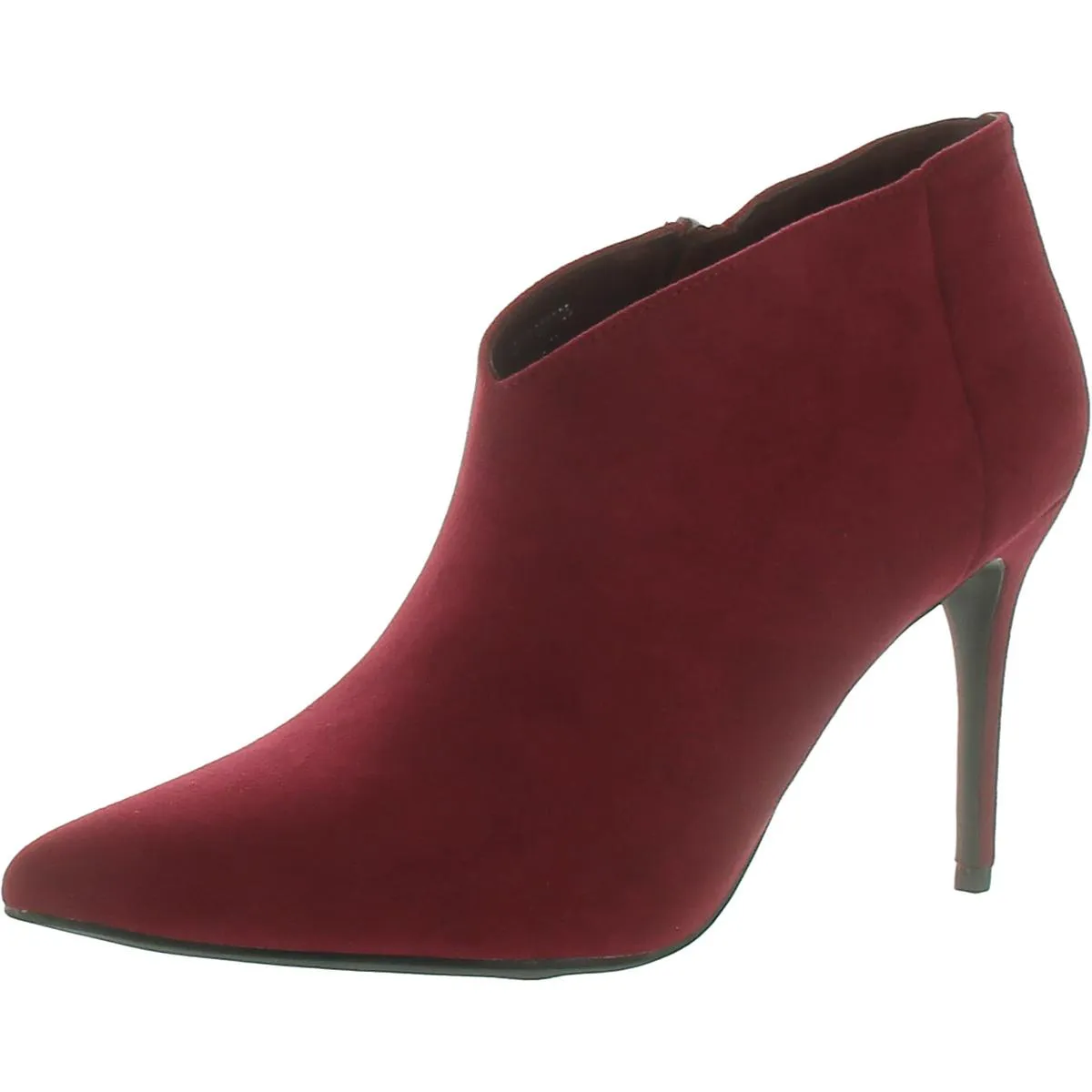 Womens Faux Suede Pointed Toe Ankle Boots