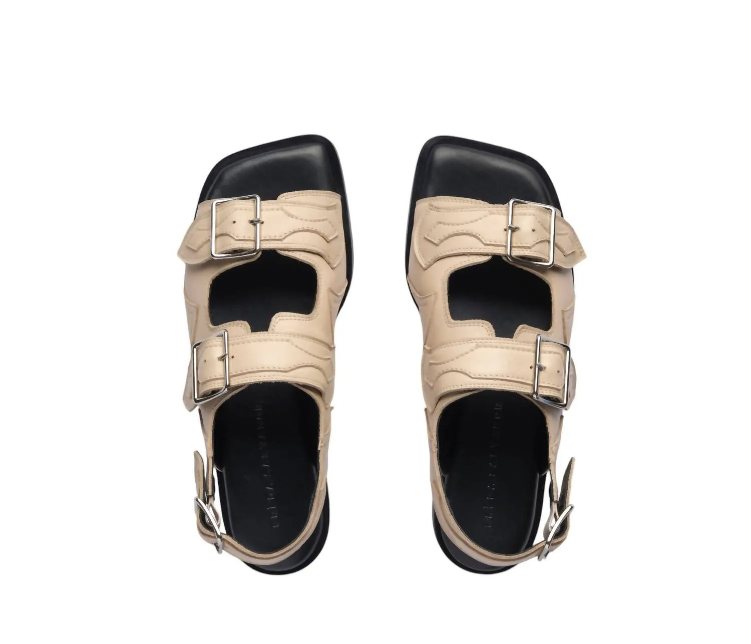 Women's Faye Western Buckle Sandal In Sand Calf