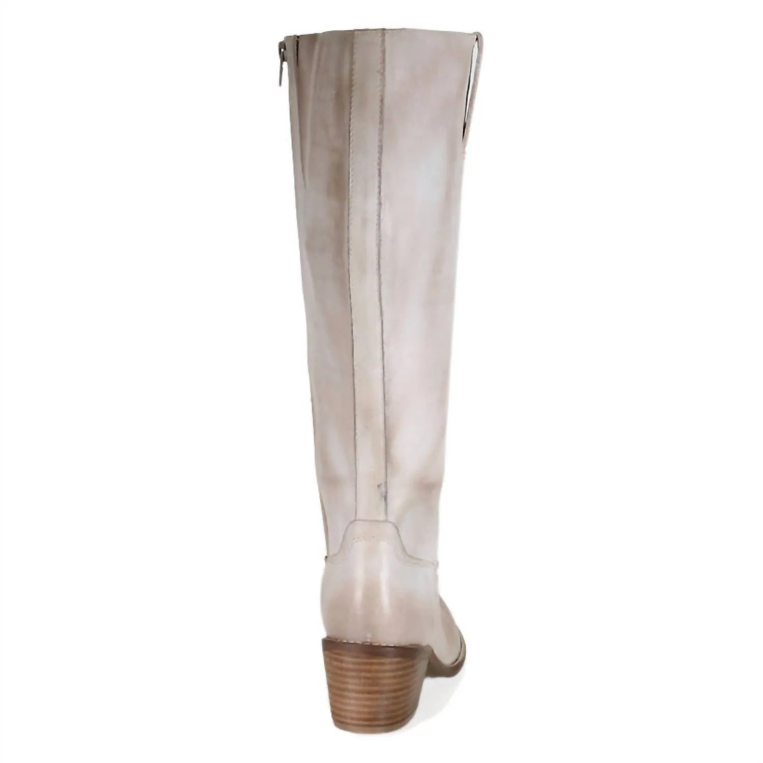 Women's Fig Garden Leather Tall Boots In Off White