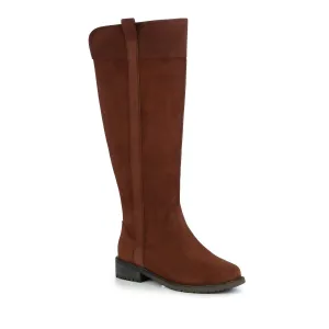 Women's Hervey Knee High Waterproof Suede Boot In Tawny