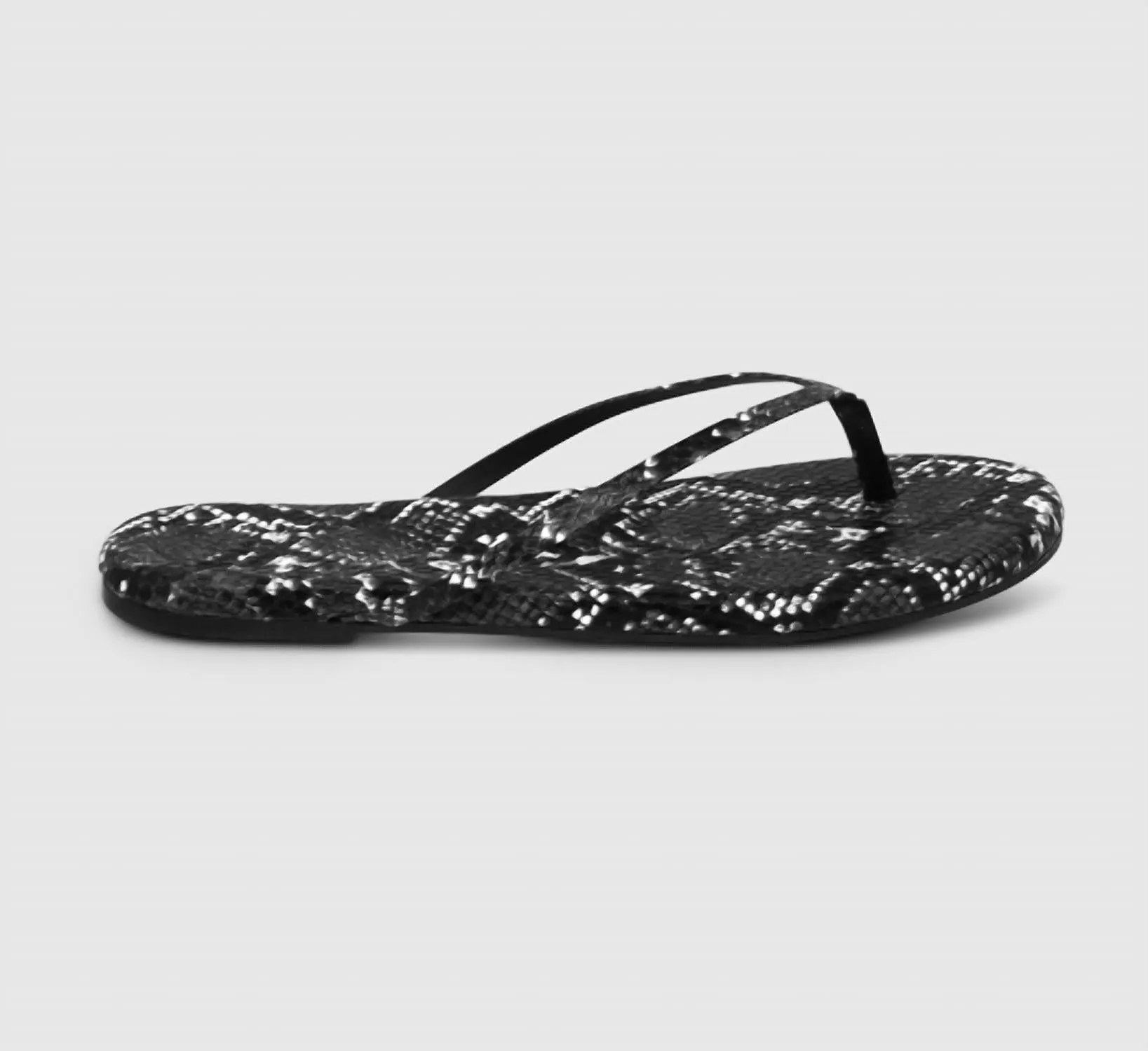 Women's Indie Sandals In Black Snake Print