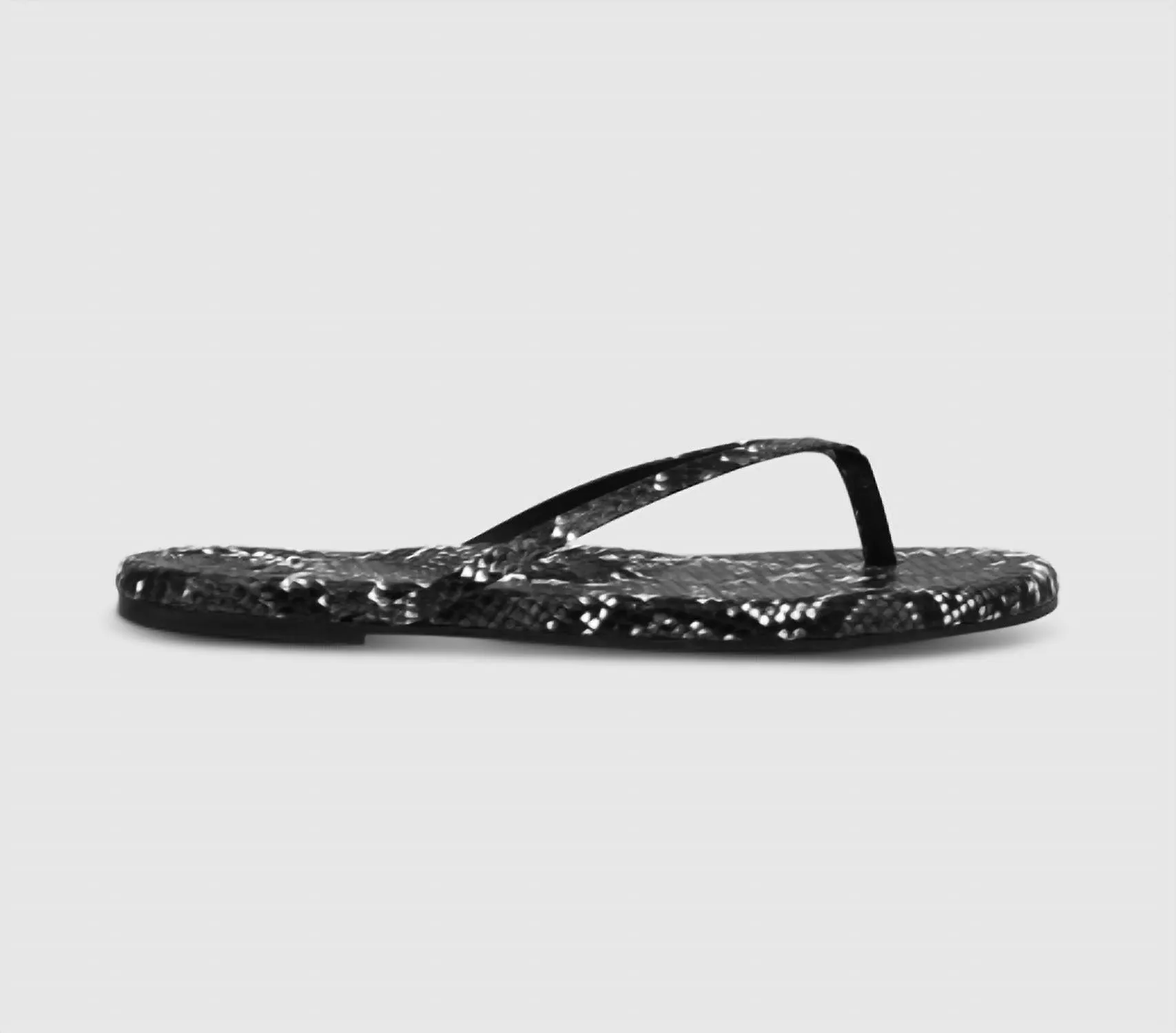 Women's Indie Sandals In Black Snake Print