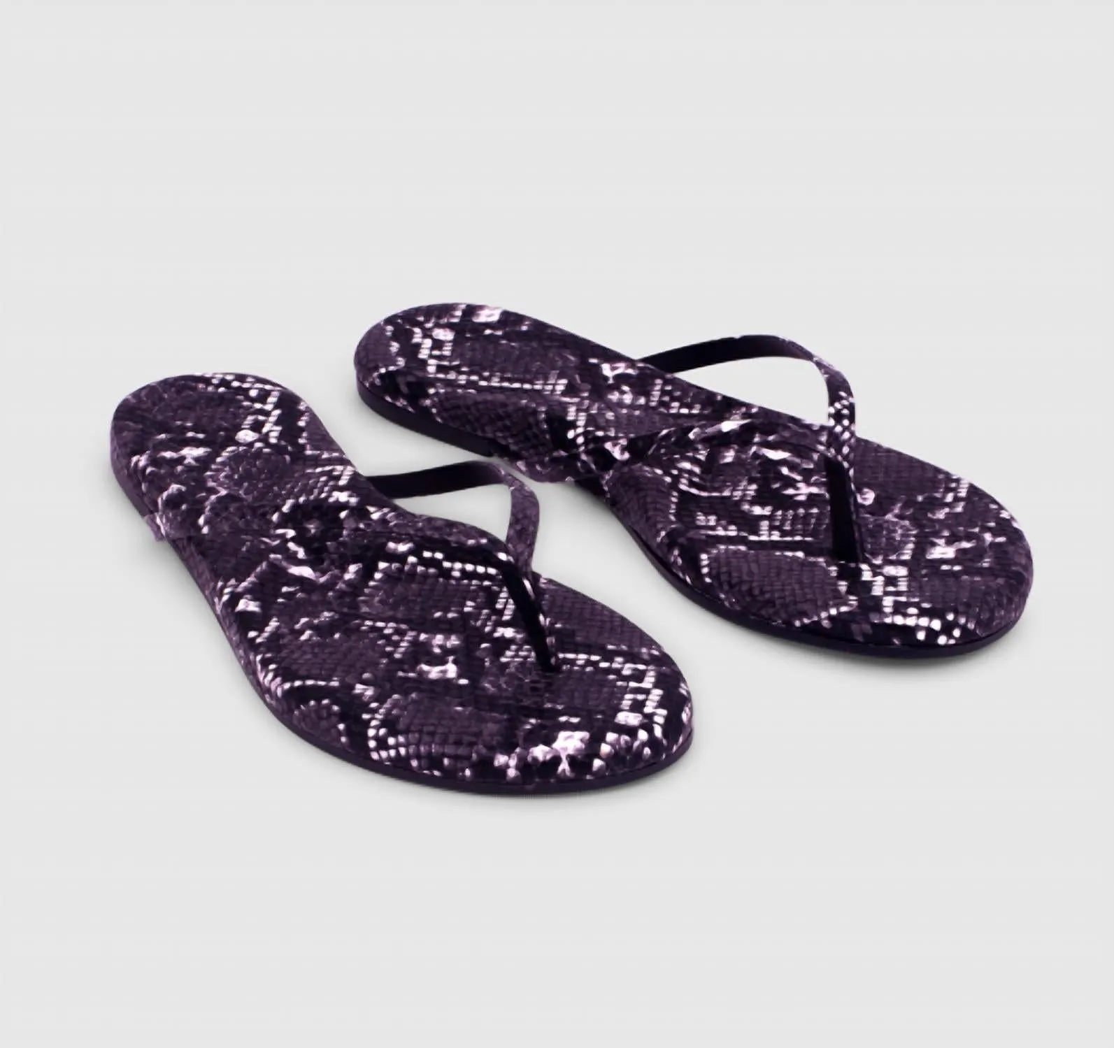 Women's Indie Sandals In Black Snake Print