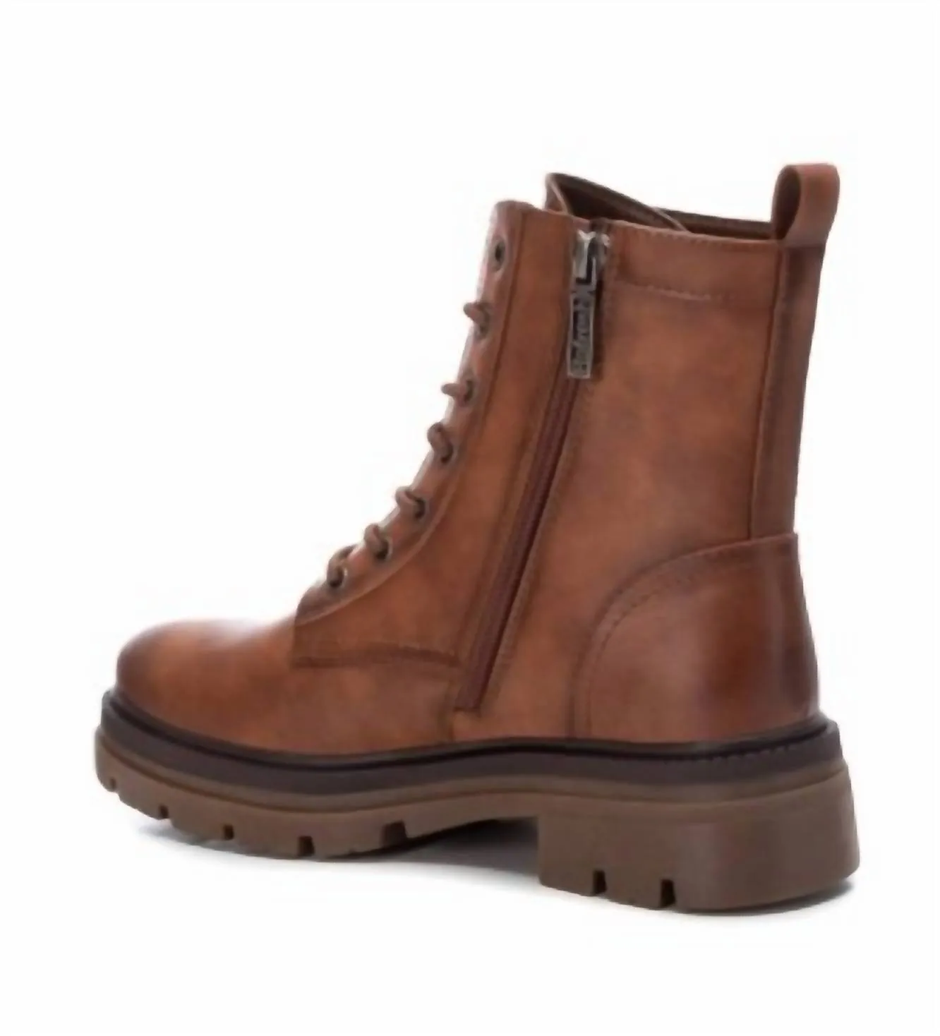 Women's Lace-Up Booties - 171000 In Camel